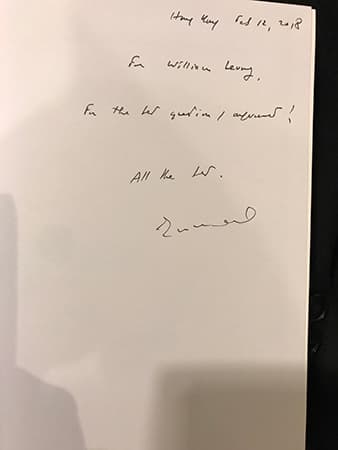 Handwriting by Gaillard at HKIAC